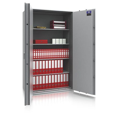 Feuergeschützter Sicherheitsschrank, VDS Klasse I, VDMA B, Grad S2 nach EN 14450, S 60 P, HxBxT 1884 x 1128 x 559 mm kaiserkraft