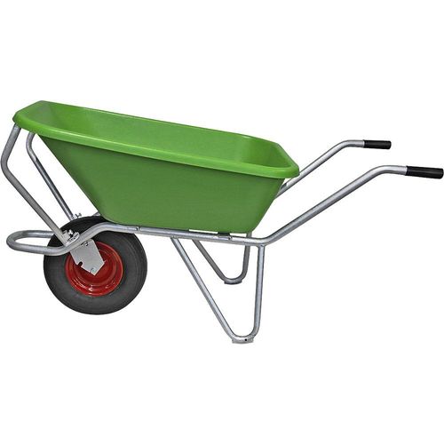 Schubkarre mit verzinktem Untergestell, Luftreifen, 120 l, grün kaiserkraft