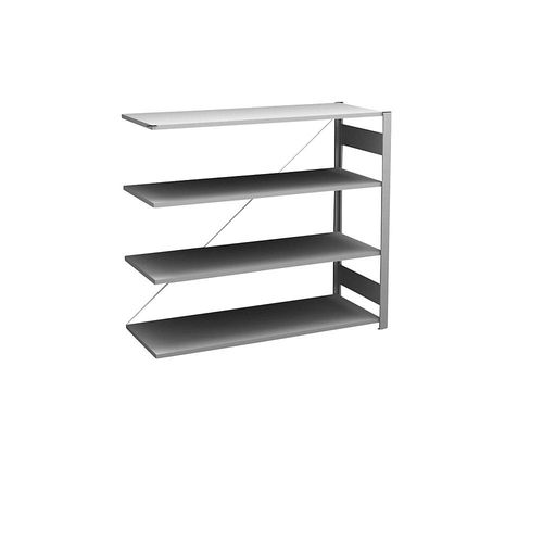 eurokraft pro Steckregal, Bauart leicht, einseitig, HxBxT 1200 x 1300 x 500 mm, verzinkt, Anbauregal