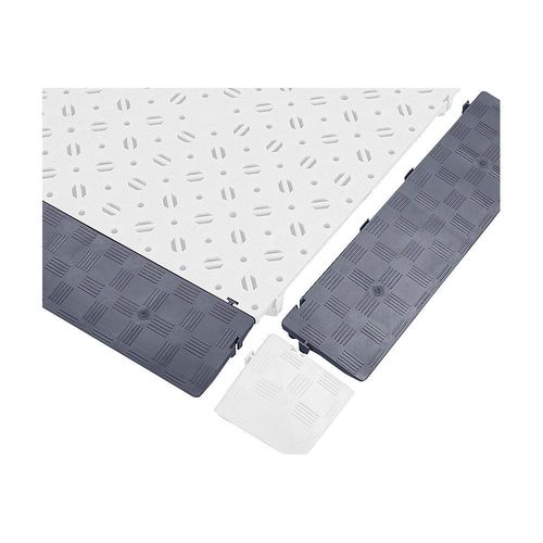 Randleiste, VE 4 Stk, LxBxH 500 x 120 x 25 mm, basaltgrau kaiserkraft