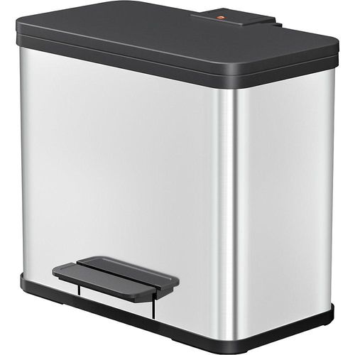 Hailo Tretabfallsammler Öko, duo Plus L, Volumen 9 + 17 l, Edelstahl