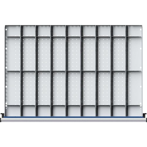 ANKE Einteilungssatz für Schubladen-BxT 900 x 600 mm, 1/9-Teilung, für Fronthöhe 180 - 360 mm