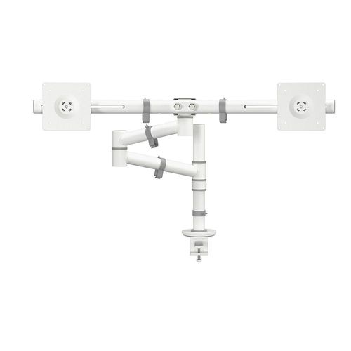 Dataflex Monitorarm VIEWGO, Doppelarm für 2 Monitore, weiß