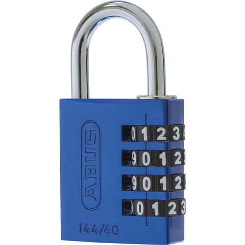 ABUS Zahlenschloss, Aluminium, 144/40 Lock-Tag, VE 6 Stk, blau