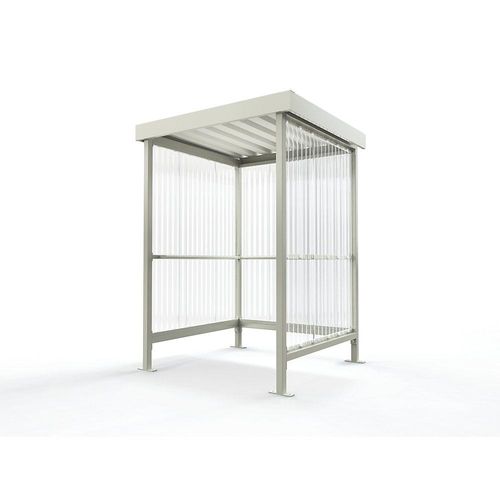 WSM Überdachung Jena Maxi, Überdachung dreiseitig, BxT 1500 x 1500 mm, grauweiß