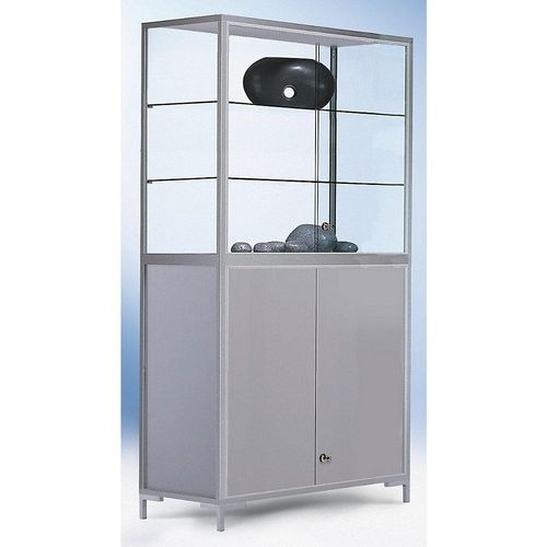 LINK Staufachvitrine, Verglasung 4-seitig, mit Unterschrank, HxBxT 1860 x 1500 x 400 mm kaiserkraft