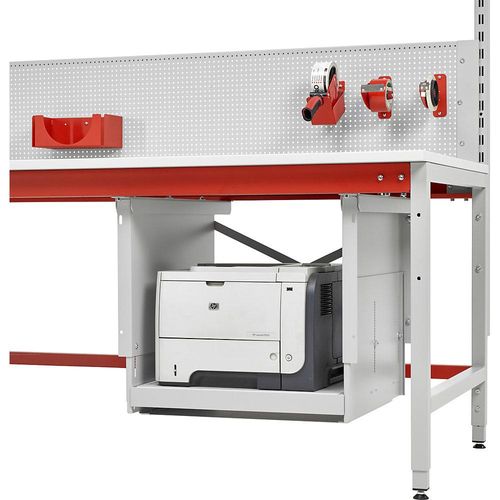 Auszugslade, zur Untertischmontage, für Drucker, Innen-HxBxT 450 - 600 x 534 x 600 mm kaiserkraft