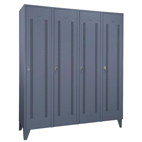 Wolf Spind Berlin 1, 4 Abteile, blaugrau, Breite 1600 mm