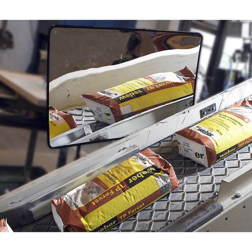 Dan-MIRROR Überwachungs- und Kontrollspiegel aus Acrylglas, mit Vergrößerungseffekt, BxH 900 x 600 mm