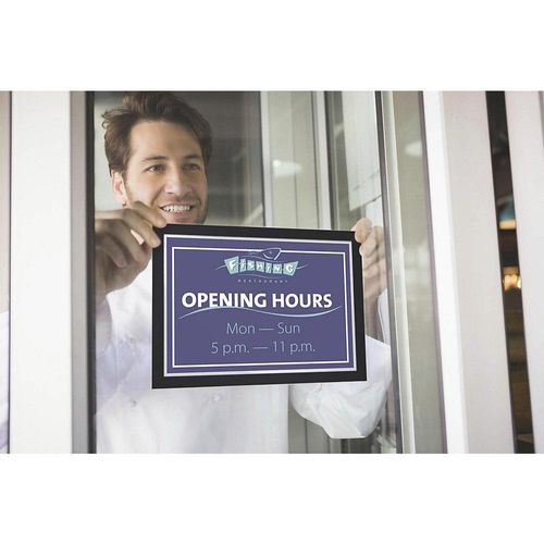 DURABLE DURAFRAME® SUN Folienrahmen, klebefrei, Format A4, VE 6 Stk, schwarz