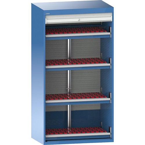 LISTA CNC-Schrank mit Rollladen, 4 Schubladen, 156 Halter ISO-SK 40, lichtblau RAL 5012 Image
