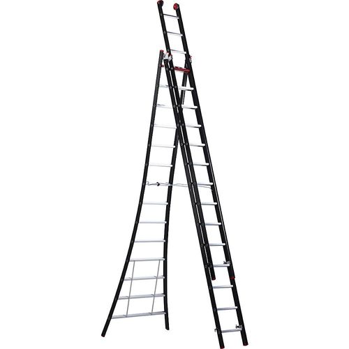 Altrex Mehrzweckleiter NEVADA, 3-teilig, schwarz, 3 x 14 Sprossen