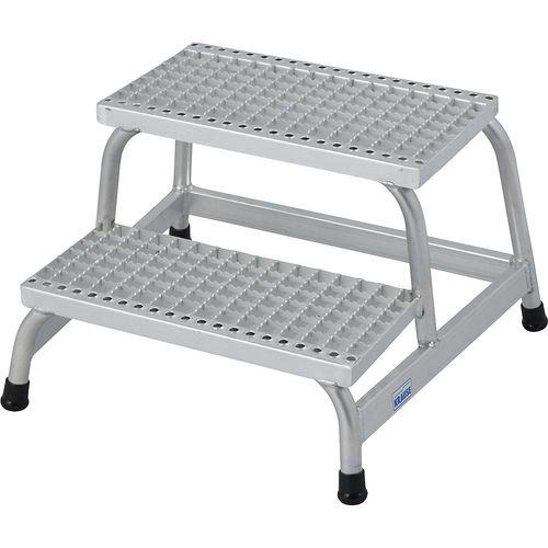 STABILO Montagetritt, mit Gitterroststufen, einseitig, 2 Stufen kaiserkraft Image