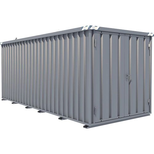 Schnellbau-Container, verzinkt, Außen-BxHxT 2100 x 2100 x 5100 mm, 2 Flügeltüren kaiserkraft Image