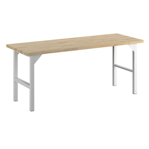 Werkbank, Baukastensystem, Basis, ohne Unterbauten, Breite 2000 mm, lichtgrau kaiserkraft