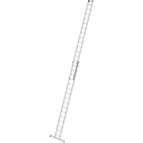MUNK Anlegeleiter höhenverstellbar, Schiebeleiter, 2-teilig, 2 x 16 Sprossen, mit nivello®-Traverse