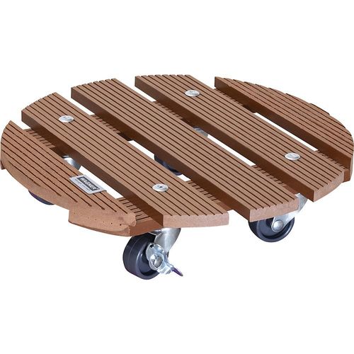 Wagner Pflanzenroller WPC, Tragfähigkeit 100 kg, LxB 290 x 290 mm, ocker