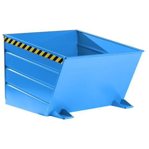eurokraft pro Kippbehälter, niedrige Schüttkante, Volumen 1,0 m³, lichtblau Image