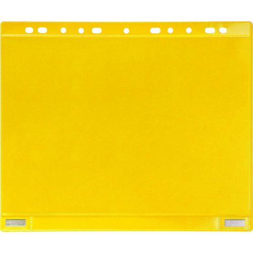 Tarifold Magnetische Sichttasche mit Abheftrand, magnetisch, DIN A4, VE 5 Stk, gelb