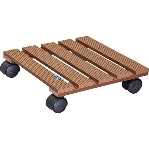 Wagner Pflanzenroller WPC, Tragfähigkeit 60 kg, LxB 290 x 290 mm, ocker, VE 2 Stk