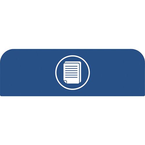 Rubbermaid Hinweistafel Configure™, für 87-l-Behälter, blau