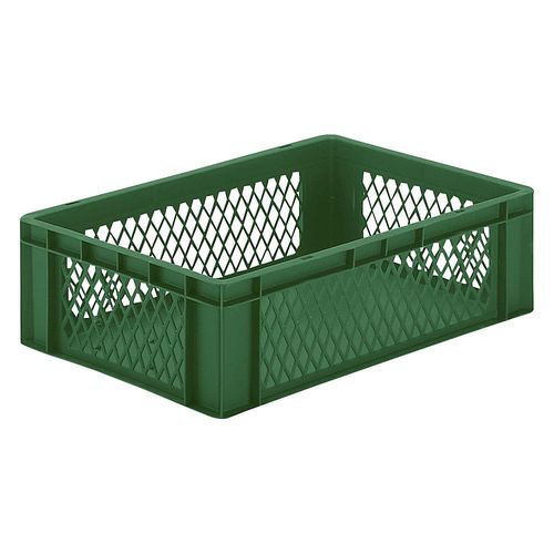 Euro-Format-Stapelbehälter, Wände durchbrochen, Boden geschlossen, LxBxH 600 x 400 x 175 mm, grün, VE 5 Stk kaiserkraft