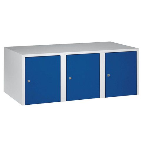 Wolf Aufsatzschrank München, 3 Abteile, enzianblau, Breite 1200 mm Image