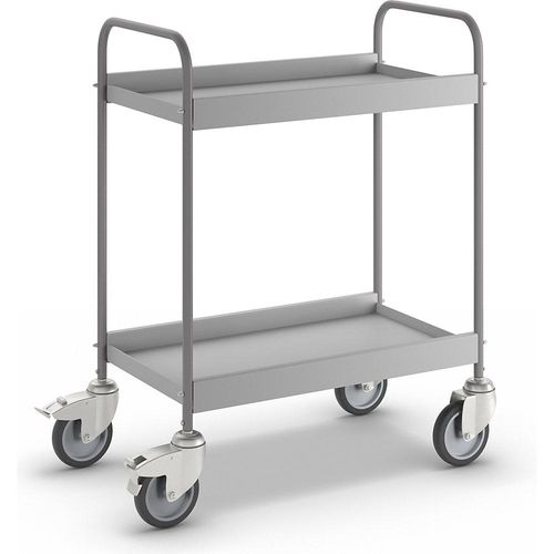 eurokraft pro Beistellwagen, mit 4 Lenkrollen, 2 mit Doppelstopp, Rad-Ø 125 mm