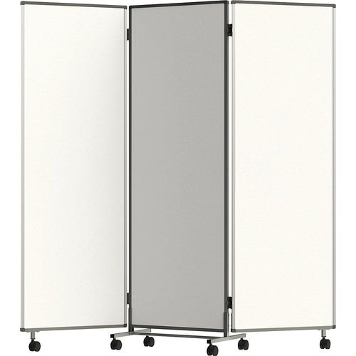 eurokraft pro Präsentationswand/Trennwand, mobil, faltbar, beschreibbar, magnethaftend, desinfektionsmittelbeständig, HxBxT 1905 x 600/1800 x 500 mm