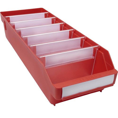 STEMO Regalkasten aus hochschlagfestem Polypropylen, rot, LxBxH 500 x 180 x 110 mm, VE 20 Stk