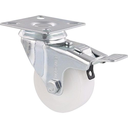 Wagner Apparate-Lenkrollen ECO, Rad-Ø 50 mm, VE 4 Stk, Kunststoff, Lenkrolle mit Feststeller