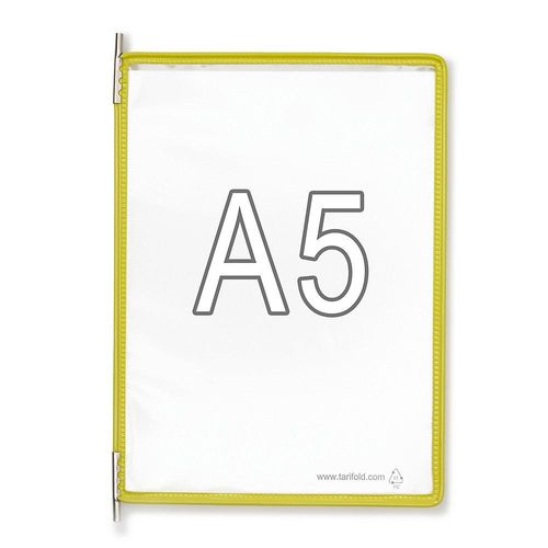 Tarifold Klarsichttafel, VE 10 Stk, für DIN A5, gelb