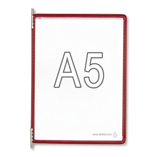 Tarifold Klarsichttafel, VE 10 Stk, für DIN A5, rot