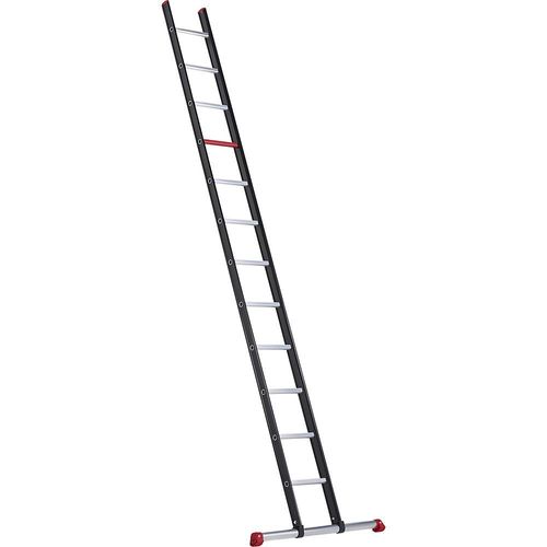 Altrex Alu-Anlegeleiter, mit Sprossen, schwarz, 12 Sprossen