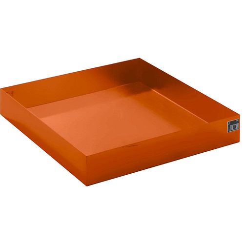 Paletten-Auffangwanne, LxBxH 1200 x 1200 x 185 mm, orange RAL 2000 kaiserkraft