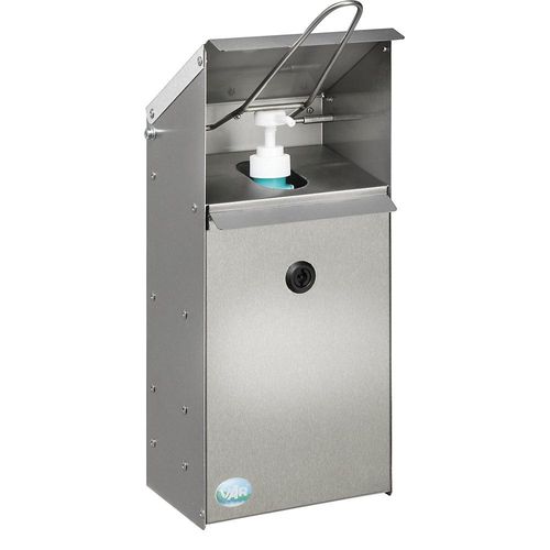 VAR Handdesinfektionsspender mit Wandhalterung, abschließbar, Edelstahl