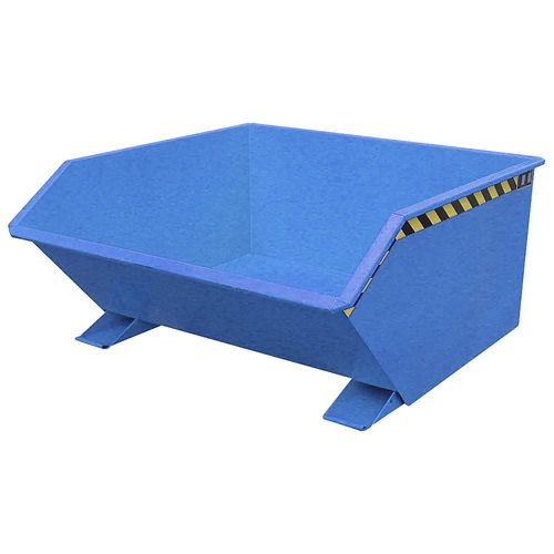 eurokraft pro Kippbehälter, niedrige Bauform (E), Volumen 0,75 m³, lichtblau