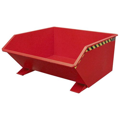 eurokraft pro Kippbehälter, niedrige Bauform (E), Volumen 0,75 m³, feuerrot