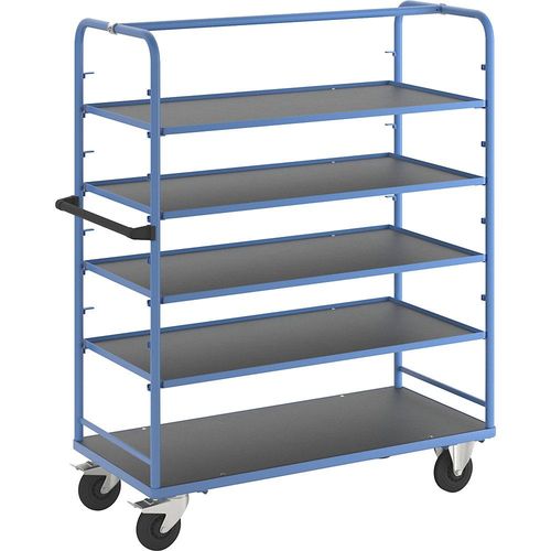 eurokraft pro Regalwagen, für 8 Etagenböden, inkl. 4 Etagenböden