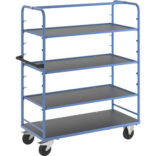 eurokraft pro Regalwagen, für 8 Etagenböden, inkl. 3 Etagenböden