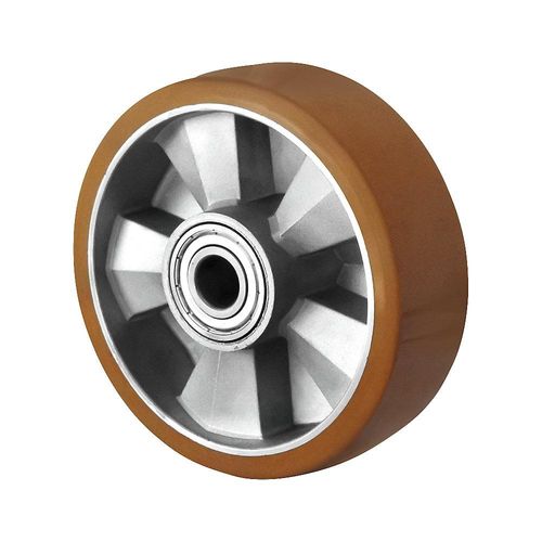 eurokraft basic PU-Rad auf Alu-Felge, Doppelkugellager, ab 2 Stk, Rad-Ø x Breite 200 x 50 mm Image