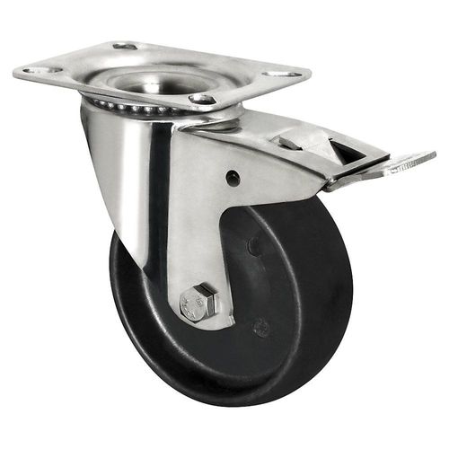 Polyamid-Rad mit Fiberglas, Rad-Ø x Breite 125 x 40 mm, ab 2 Stk, Lenkrolle kaiserkraft