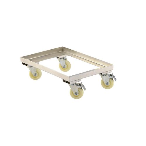 Edelstahl-Fahrgestell, Tragfähigkeit 250 kg, LxB 610 x 410 mm, ab 5 Stk kaiserkraft