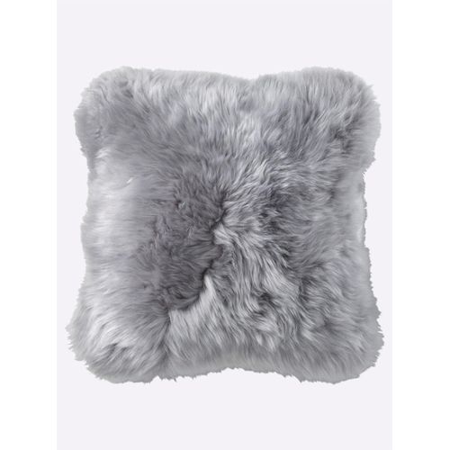 Kopfkissen HEINE HOME, grau, B:40cm L:40cm, 100% Lammfell, Kopfkissen
