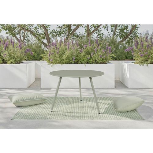 Ambia Garden Loungetisch , Salbeigrün , Metall , rund , konisch , 35 cm , Loungemöbel, Loungetische