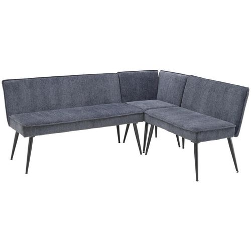 Mid.you Eckbank , Grau , Metall, Textil , 5-Sitzer , seitenverkehrt montierbar , 195x157 cm , Esszimmer, Bänke, Eckbänke