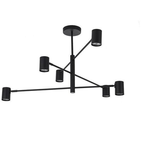 Deckenleuchte Snow , Schwarz , Metall , 12x44.5x80 cm , RoHS , Lampen & Leuchten, Innenbeleuchtung, Leuchten nach Räumen, Esstischlampen