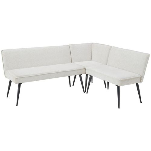 Mid.you Eckbank , Beige , Metall, Textil , 5-Sitzer , 195x157 cm , Esszimmer, Bänke, Eckbänke