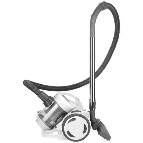 Silva Homeline Bodenstaubsauger , Weiß, Grau , Metall, Kunststoff , 43.5x118x23 cm , Gummiräder, einfaches Entleeren, Teleskoprohr, beutellos, automatische Kabelaufwicklung , Haushaltsreinigung, Haushaltsgeräte, Staubsauger