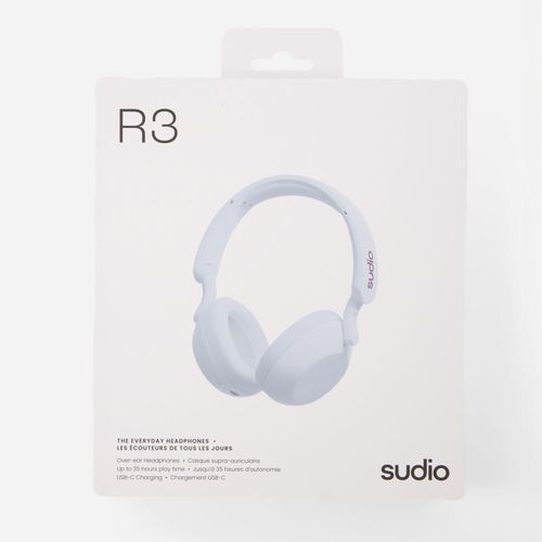 Blaue R3 Alltags-Kopfhörer mit Logo